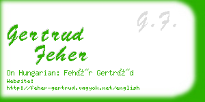 gertrud feher business card